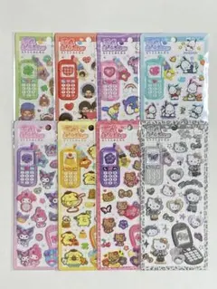 平成はっぴーフォンステッカー サンリオ　モンチッチ　8種類セット　②