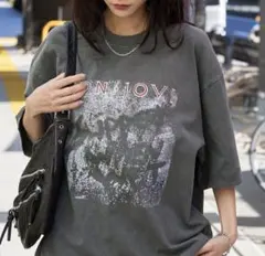 retock's BON JOVI Tシャツ チャコールグレー