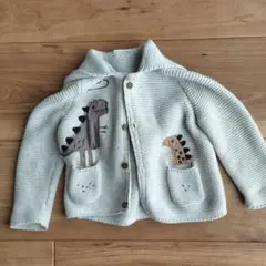 next 恐竜刺繍 フード付きカーディガン 9-12ヶ月