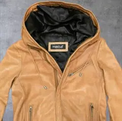 【定価39,930】Haruf 2way レザーライダースジャケット Lキャメル