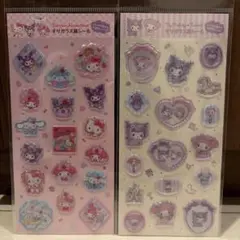 サンリオキャラクター すりガラス風シール　マイメロディ クロミ シナモン