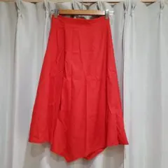 NATURAL BEAUTY BASIC フレアスカート S レッド