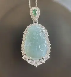 翡翠 布袋尊 ネックレス ペンダント