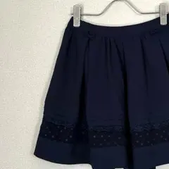 WILLSELECTION ミニスカート フレア ウエストゴム レース 裏地付きのサムネイル