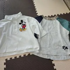 プティマイン　ミッキー ポロシャツ 長袖 Tシャツ 2枚セット　80センチ