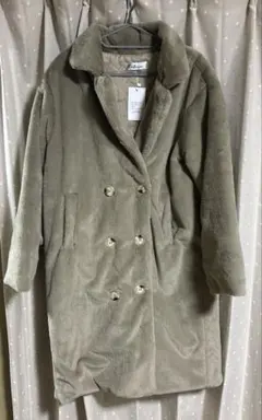 新品タグ付き　ロングボアコート　ブラウン