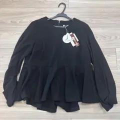 新品未使用タグ付き　SONO ソーノ フレアブラウス 黒　長袖　M