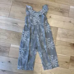『ZARA kids』花柄刺繍 オーバーオール♪ジャンプスーツ☆