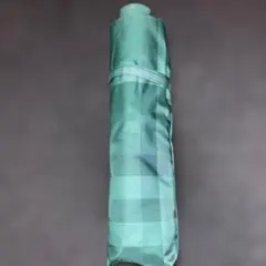 Burberry グリーン チェック柄 折りたたみ雨傘