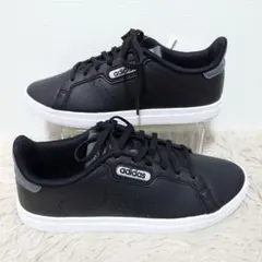 未使用 adidas COURTPOINT CL X スニーカー 靴 24 黒色のサムネイル