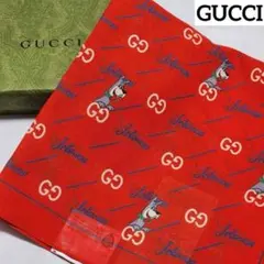 極美品 GUCCI × THE JETSONS グッチ ハンカチ コラボ レッドのサムネイル
