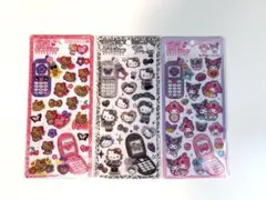 【正規品】平成はっぴーフォン　日焼けキティ　ギャルキティ　メロクロ　３枚セット