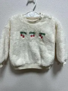 チェリー刺繍 フワフワトレーナー
