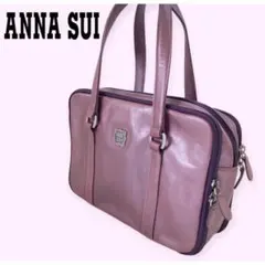 ANNA SUI アナスイ　ミニボストン　ハンドバッグ　ポーチ　パープル　Y2Kのサムネイル