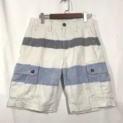 【AMERICAN EAGLE】W28新品未使用　ボーダーカーゴパンツのサムネイル