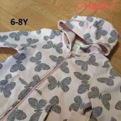 H&M　パーカー　裏微起毛　人気　カーディガン☆　可愛い　上着　羽織り　蝶々♡