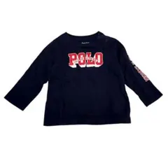 POLO ロンT ブルー系 80サイズ ロゴT 12M ポロラルフローレン 長袖