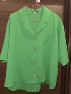 レディース 半袖シャツ(緑色)