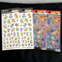 正規品 ポケットモンスター 4サイズ ステッカー キラッとシール 4枚 セット