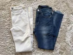ZARA スキニーデニム ホワイト& VENCEスキニーデニム