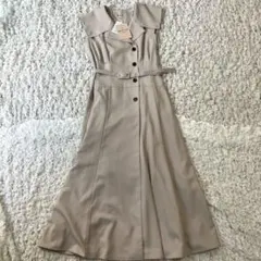 新品　アプワイザーリッシェ　ビッグカラートレンチワンピース　ベージュ　M