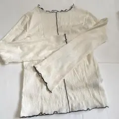 メローフリル カットソー L アイボリー 美品