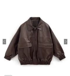 GRL ze863 レザージャケットブラウン