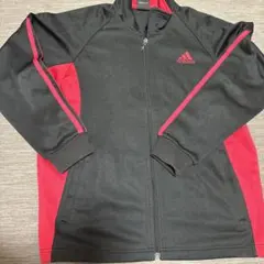 adidas ジップアップジャケット 黒/赤　150