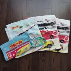 トミカ タオル2枚 　プラレールタオル2枚　おまけ