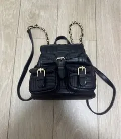 未使用！アベイル　shoko リュック　バッグ　ブラック　ゴールドチェーン