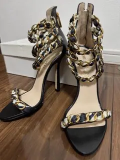 Emilio Pucci チェーン アンクルストラップ ハイヒールサンダル 34