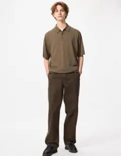 ◎107【新品】UNIQLO ストレートチノ パンツ ダークブラウン 38