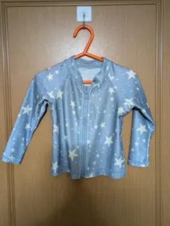 星柄グレー長袖ラッシュガード90cm