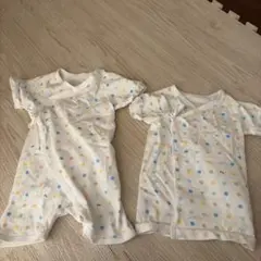 ミキハウス 短肌着　コンビ肌着 2点セット