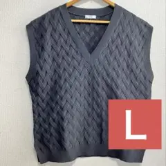 ★試着のみ★a.v.v メンズ グレー Vネック サマーベスト Ｌサイズ