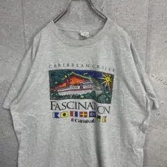 シングルステッチ　90s カリビアンクルーズプリントTシャツ2XL
