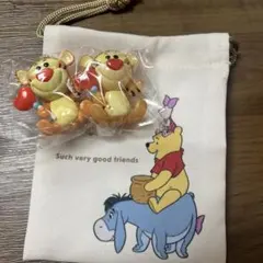 ティガー マスコット キーホルダー セット 巾着付き