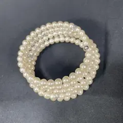 ヴィンテージアクセサリー　貝パール　真珠　perl　コイルブレスレット