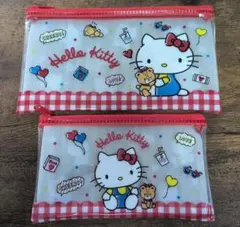 ハローキティ プラスチックポーチ 2セット