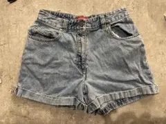 【美品】エスプリ デニム ショートパンツ ライトインディゴ Sのサムネイル