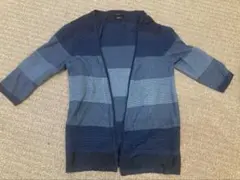 メンズ　綿カーディガン　七分袖のサムネイル