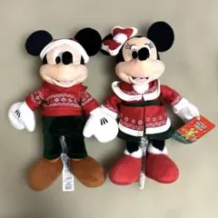 ミッキー ミニー ぬいぐるみ ディズニーストア クリスマス 2022