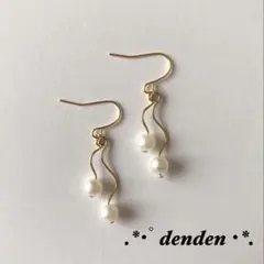 コットンパール風ピアス