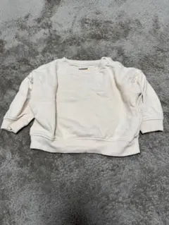 クリーム色 長袖スウェット