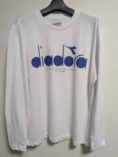 diadora メンズ長袖Tシャツ ホワイト