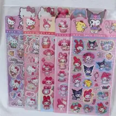 サンリオ キラキラステッカーシール 平面シール 5枚セット