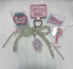 サンリオ　ドーリーミックス パールリボンキーホルダー　マイメロディ　マイメロ