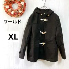ティケー　ダッフルコート　ジャケット　黒　XL　フード付き　大きいサイズ　★