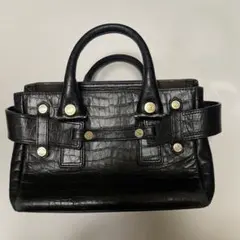 Samantha　クロコ　ミニトートバック　ブラック