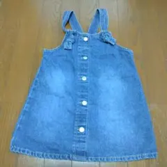 デニムスカート 95cm リボン付き